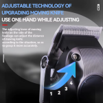 Kemei KM-1551 Professional Hair Clipper for Salon, USB Rechargeable with LED Display, Styling and Trimming Tool for Barbers.
