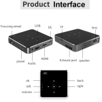 Smartldea New Mini dlp HD Projector support 1080p build in Battery Capacity wired Phone Mirroring proyector Home Theater beamer