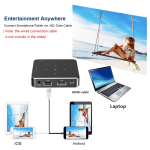 Smartldea New Mini dlp HD Projector support 1080p build in Battery Capacity wired Phone Mirroring proyector Home Theater beamer
