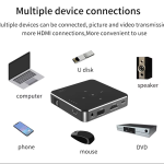 Smartldea New Mini dlp HD Projector support 1080p build in Battery Capacity wired Phone Mirroring proyector Home Theater beamer